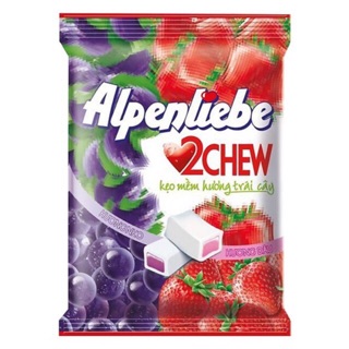 Kẹo mềm Alpenliebe 2chew hương nho và dâu 227.5gram