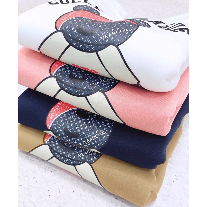 ÁO NỈ IN GẤU PHỐI ESSENSIAL 4 MÀU NỮ RẺ ĐẸP | BigBuy360 - bigbuy360.vn