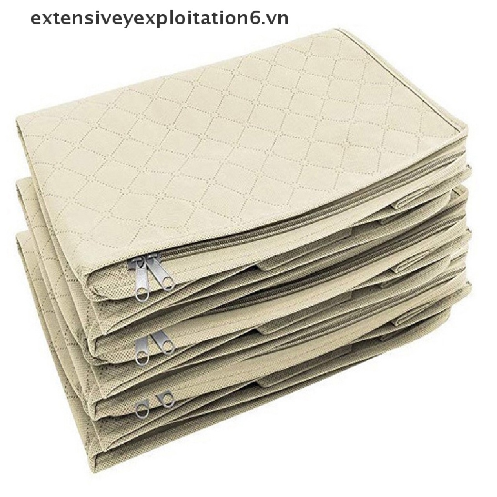 / E6vn / / Mới Túi Đựng Quần Áo Chăn Mền Bằng Vải Không Dệt Chống Bụi Có Thể Gấp Lại