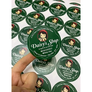 In tem decal dán THEO YÊU CẦU (4cm)