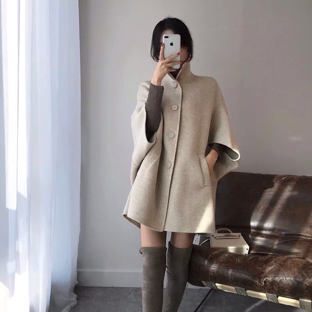 Áo cape kaki nữ 2018 | BigBuy360 - bigbuy360.vn