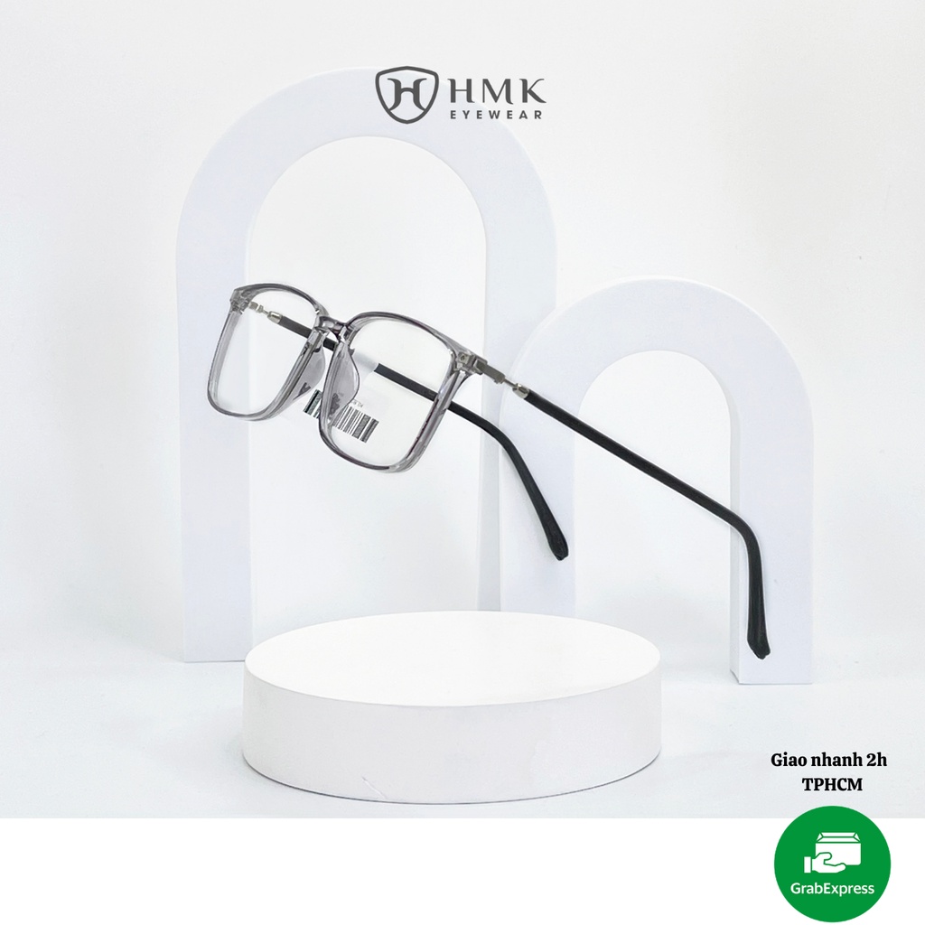 Gọng kính cận Nam/Nữ HMK màu sắc thời trang 8222 đen bóng/xám/hồng | BigBuy360 - bigbuy360.vn