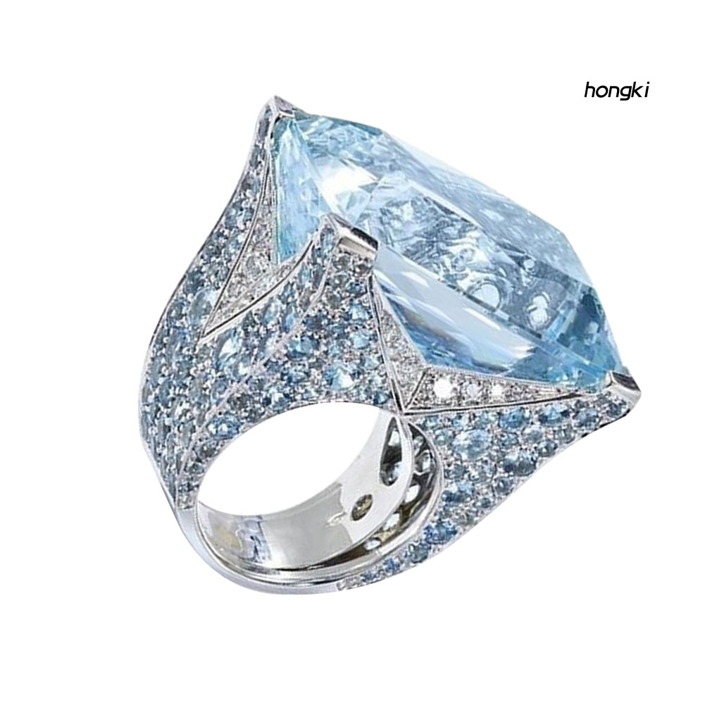 Nhẫn Đính Đá Zircon Lấp Lánh Thời Trang Cho Nữ