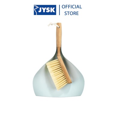 Bộ chổi quét nhà | JYSK Milo | tre màu gỗ/xanh ngọc 25xC35cm