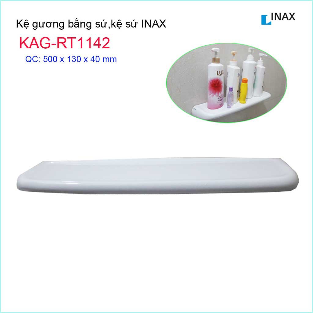 Kệ gương phòng tắm bằng sứ, kệ sứ Inax KAG-RT1142