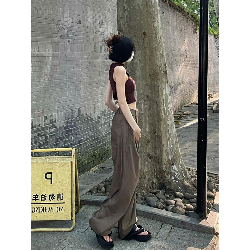 Quần Thể Thao Ống Rộng Lưng Cao Thời Trang Xuân Hè Kiểu Mỹ Cá Tính 62687