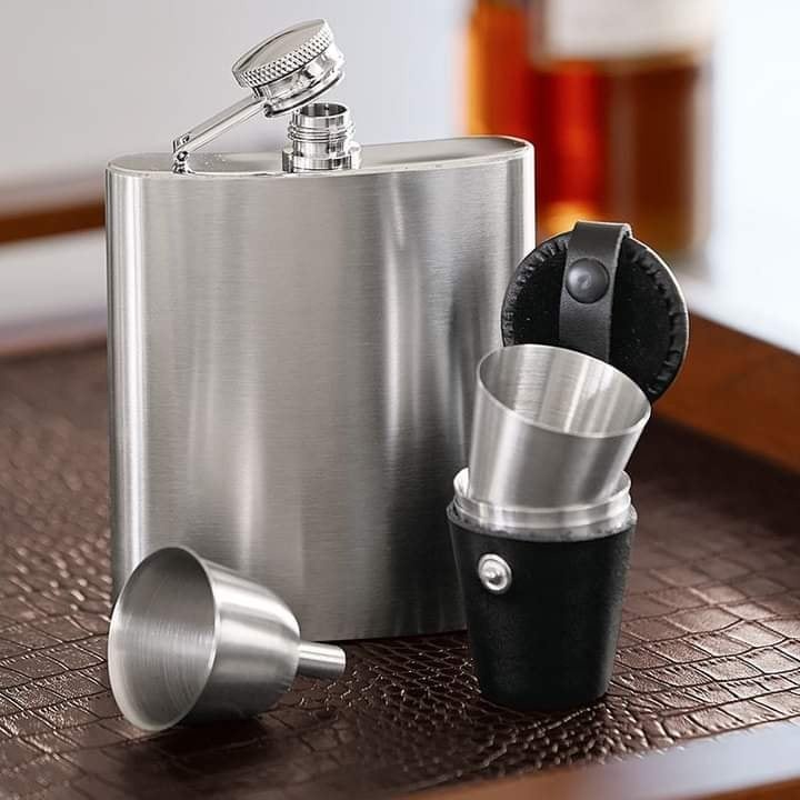 Hàng Đức) Bình đựng rượu cầm tay WMF Flachmann - Hip flask set Manhattan  Manhattan gồm 6 món | Shopee Việt Nam