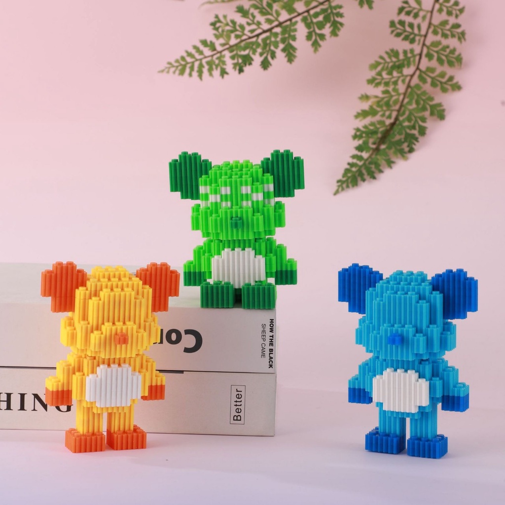 Mô Hình Đồ Chơi Lego 3D TEPOTA  Hình Gấu Bearbrick Và Nhiều Nhân Vật Động Vật Đáng Yêu