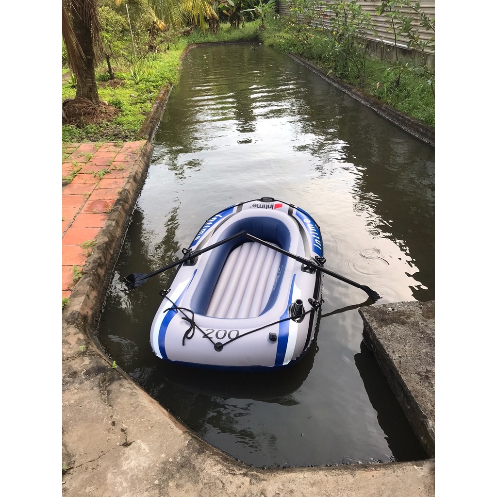 Thuyền hơi, thuyền sup bơm hơi Intime 2-4 người, bảo hành 12 tháng cho thuyền Kayak dã ngoại cắm trại, đi camping sông n