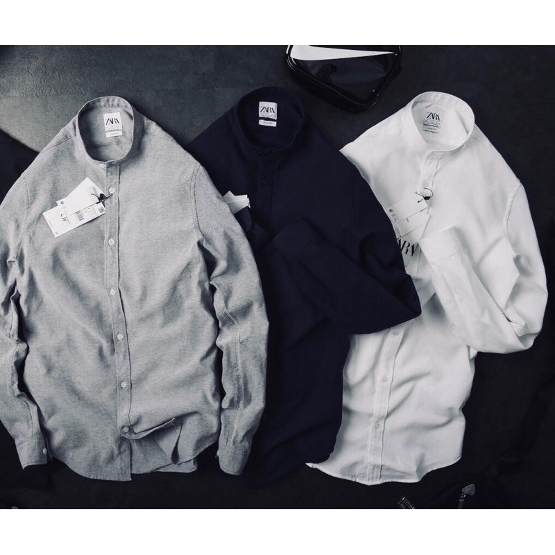 Áo Sơ mi Nam Zara Man cổ Tàu - somi nam Cổ Trụ[ Bảo Hành 12 Tháng ] | BigBuy360 - bigbuy360.vn