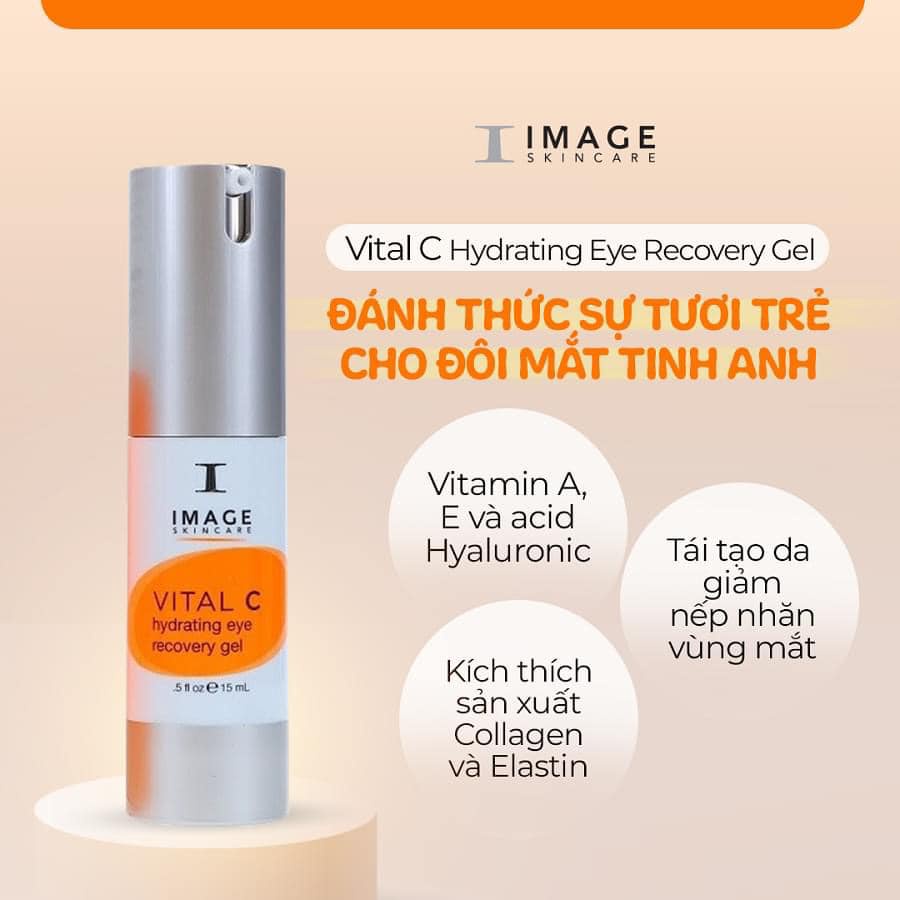 Kem Giảm Thâm Quầng Mắt, Giảm Sưng Bọng Mắt, Nếp Nhăn, Vết Chân Chim Image Vital C Hydrating Eye Recovery Gel