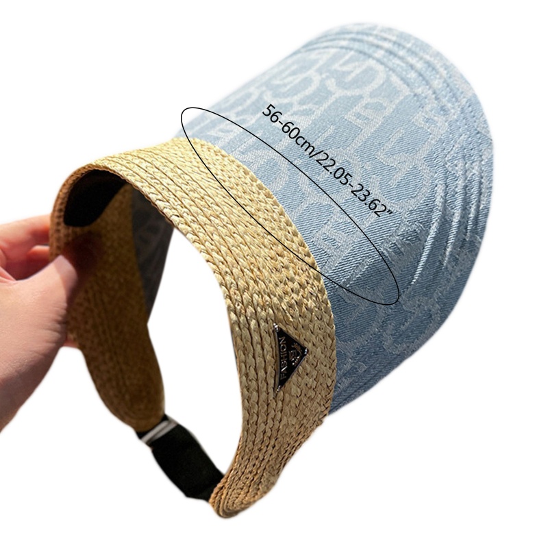 Mũ Denim Chống Nắng Không Chóp Có Thể Điều Chỉnh Thời Trang Mùa Hè