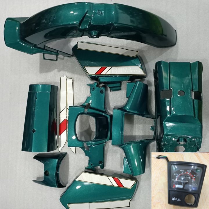 Dàn áo xe CUB 82 màu Xanh Rêu - Đồng hồ cơ cho xe Cub 82 Siêu chất