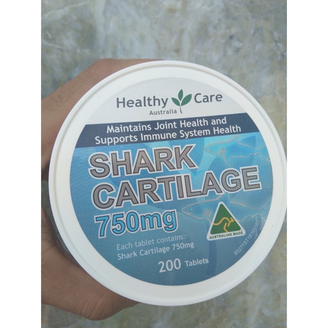 SỤN VI CÁ MẬP - HEALTHY CARE SHARK CARTILAGE 750MG 200 Viên