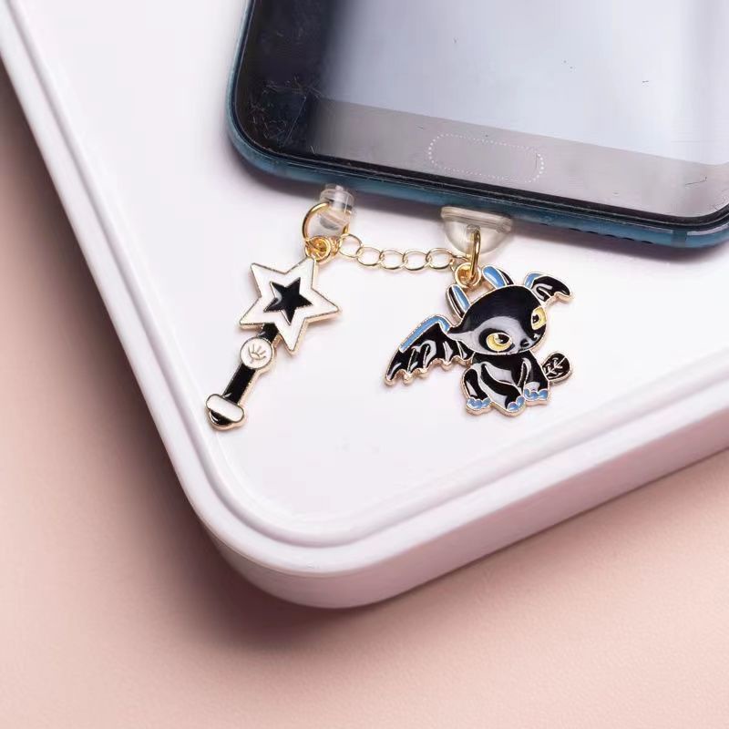 Nút Cắm Chống Bụi Cho Lỗ Cắm Sạc Điện Thoại Di Động Hình Chú Chó Cinnamon