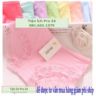 COMBO 10 Quần Lót Cotton chân Ren Modal
