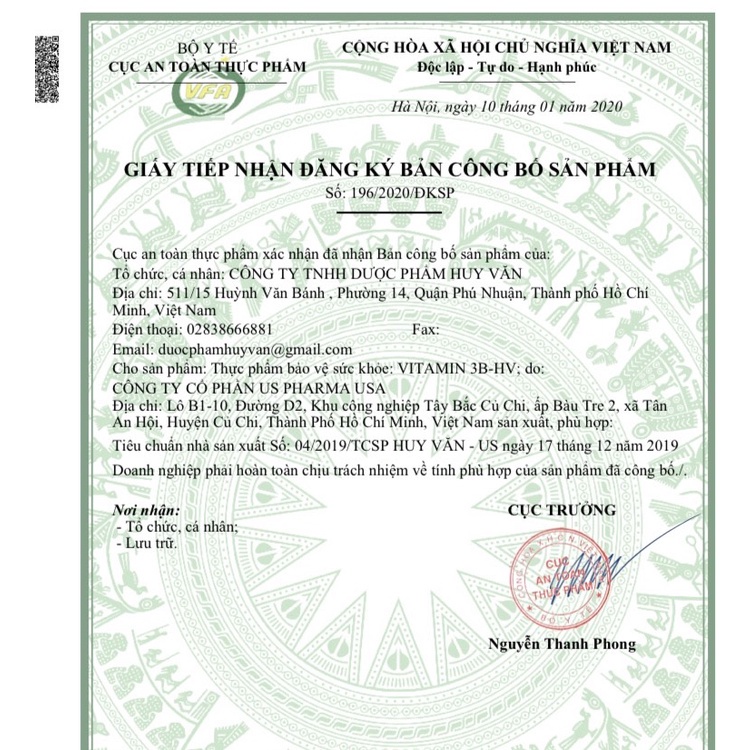 VITAMIN 3B HV HỘP 100 VIÊN GIÁ TỐT