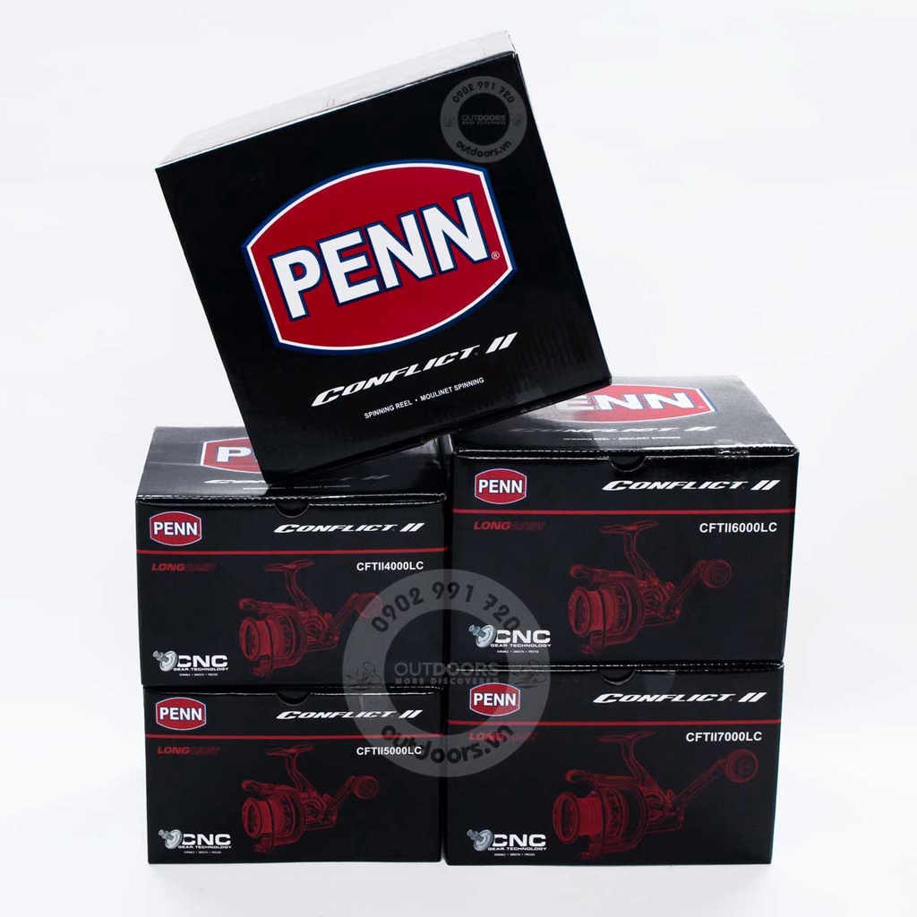 Máy đứng câu cá Penn Conflict CFT II LC phiên bản long casting 4000/5000/6000/7000/8000