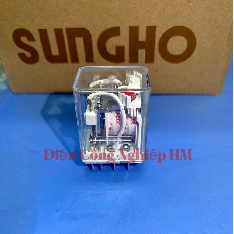 Relay Rơ le trung gian SUNGHO MY-2SN Chính Hãng, 8 chân dẹt nhỏ, có đèn