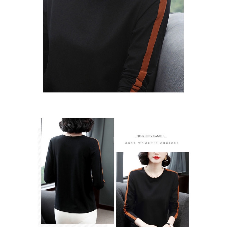 Áo thun tay dài dáng rộng thiết kế trẻ trung hợp thời trang dành cho nữ