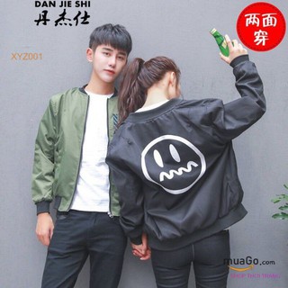 Áo khoác dù 2 mặt nữ phối, áo khoác nữ kiểu dù,áo khoác nữ bai dù, áo khoác nam nữ, áo khoác dù nam 2 lớp- xyz001