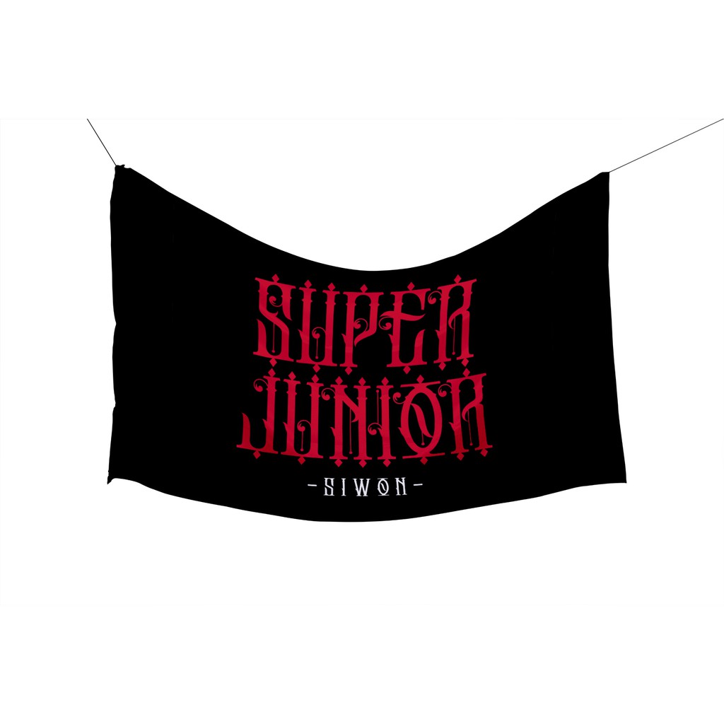 Thảm Treo Tường In Hình Cờ Kpop Super Junior Suju Sj