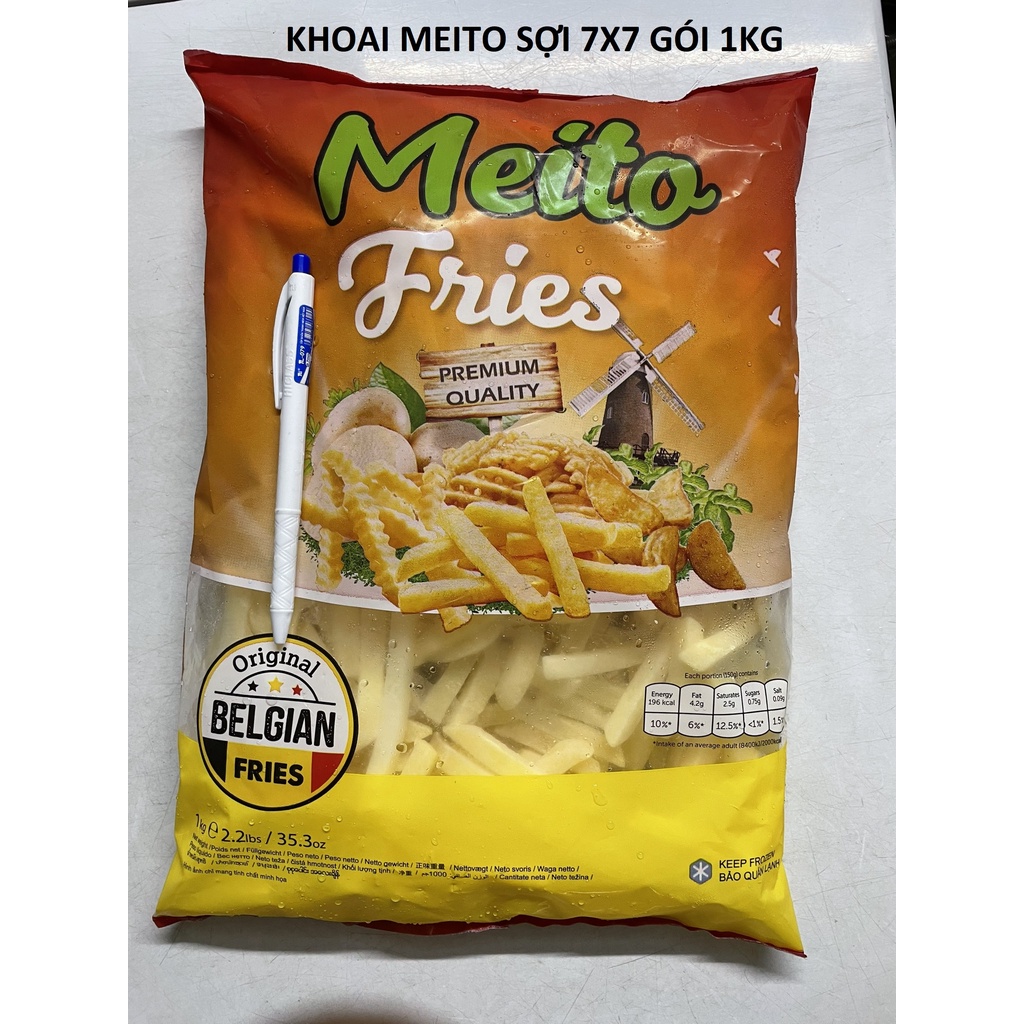 Khoai tây chiên Bỉ hiệu Meito túi 1KG