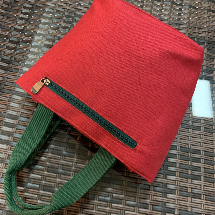 Túi vải canvas đựng hộp cơm trưa in logo Starbucks đẹp mắt