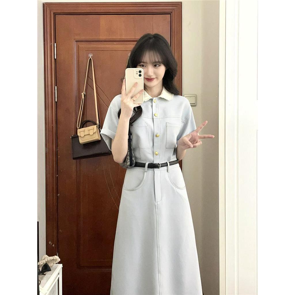 Đầm Tay Ngắn Cổ Ren Ôm Eo Thời Trang 62723