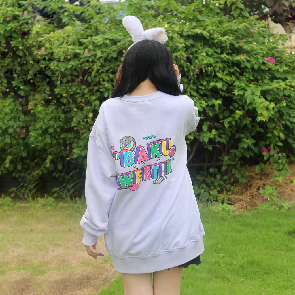 Áo Sweatshirt nỉ tay dài D'BAKU SWEETIE (Tặng kèm túi Tote)