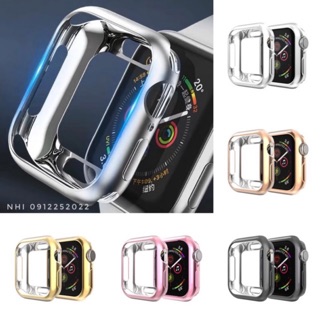 Vỏ bảo vệ apple watch TPU (giả thép bóng, mềm mịn)
