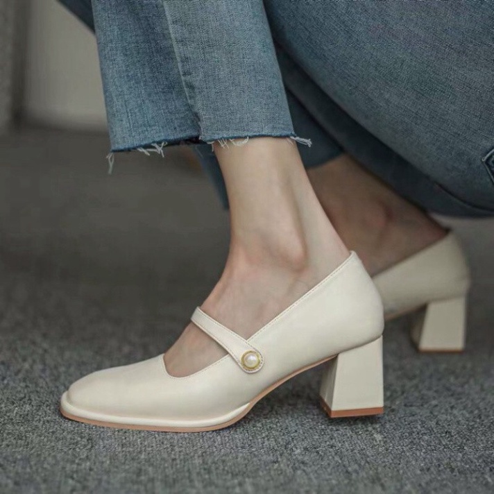 Giày cao gót style tiểu thư quai ngang G023