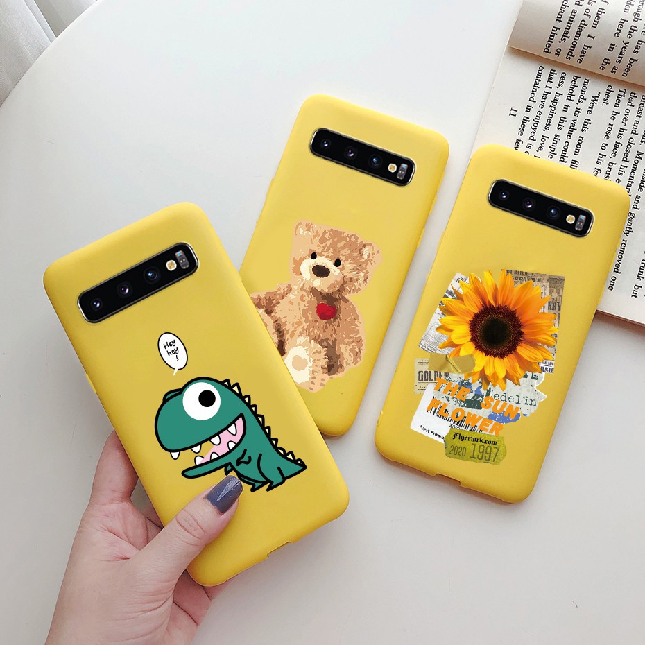 Ốp điện thoại silicon mềm in hình hoạt hình cho Samsung Galaxy S10 S10E S10 Plus