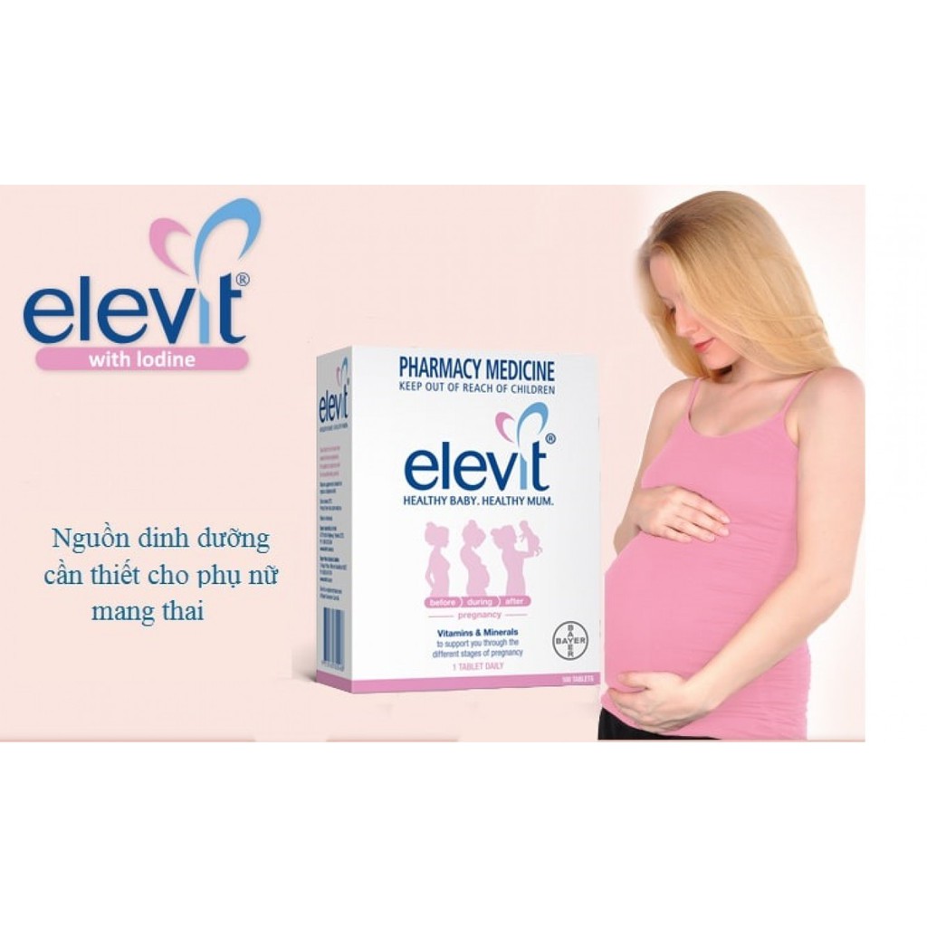 Vitamin Tổng Hợp Elevit Cho Bà Bầu 100 Viên