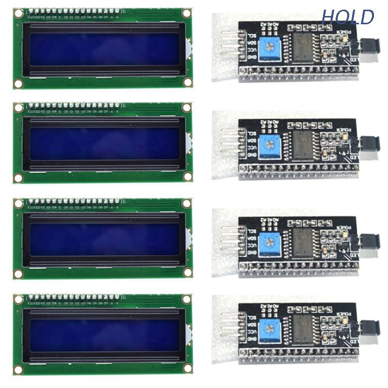 HOLD 8 Pieces IIC/ I2C/ TWI LCD Serial Interface Adapter and LCD Module Display Blue Backlight Compatible with Ardui no R3 MEGA2560 (LCD 1602 16 x 2)