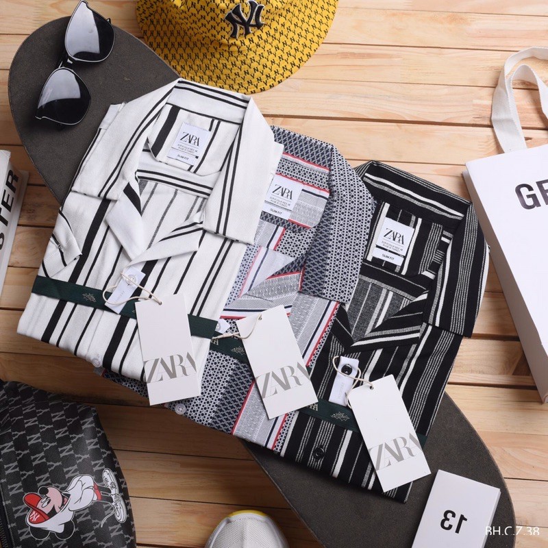 [Mã FAMAYMA2 giảm 10K đơn 50K] Áo sơmi nam kẻ cổ pijama