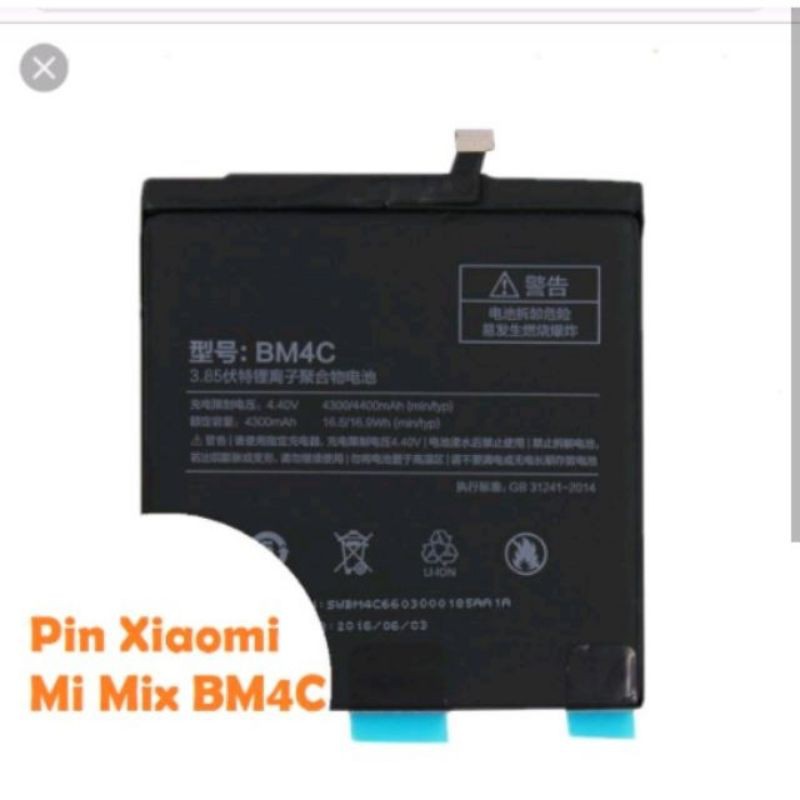 Pin ZIN Xiaomi Mi Mix 1 (BM4C) 4300/4400 mAh BẢO HÀNH 6 THÁNG