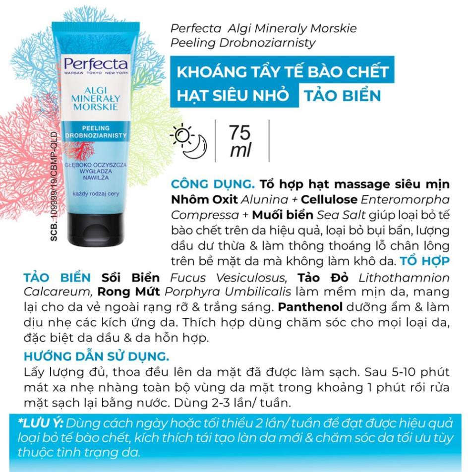 Tẩy tế bào chết da mặt, chống lão hóa, làm sạch da, dưỡng ẩm, se khít lỗ chân lông tinh chất Kỷ tử/Tảo biển PERFECTA | BigBuy360 - bigbuy360.vn