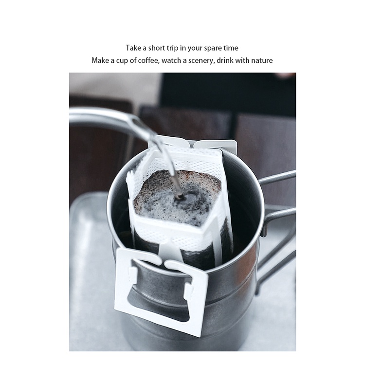 Bincoo Bộ Cốc Uống Cà Phê Bằng Thép Không Gỉ 304 Nhỏ Gọn Tiện Dụng