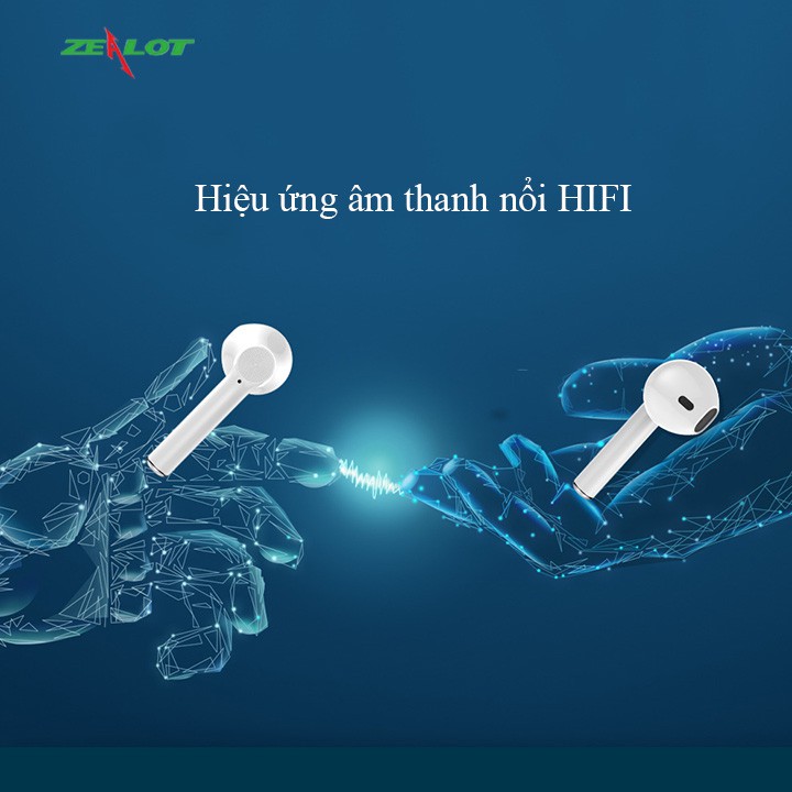 Tai nghe bluetooth Zealot T2 tai nghe nhét tai không dây bluetooth 5.0 âm thanh sắc nét sống động