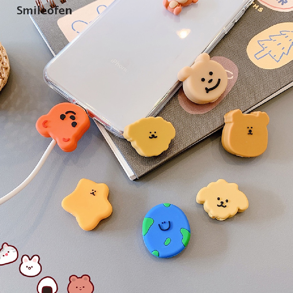 [Smileofen] Dụng Cụ Quấn Bảo Vệ Dây Cáp Hình Thú Hoạt Hình Dễ Thương Sắp Xếp Gọn Gàng * On