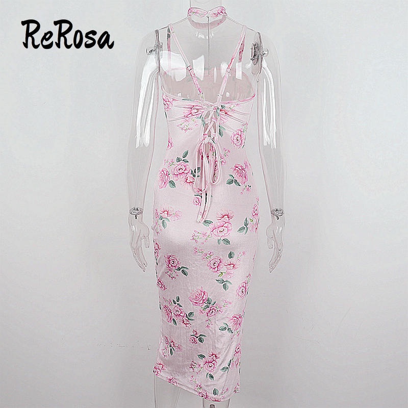 Đầm Hai Dây Hở Lưng In Họa Tiết Hoa Phong Cách Retro Quyến Rũ Cho Nữ