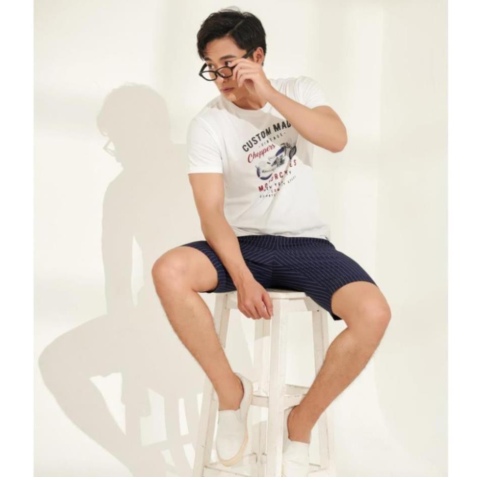Sale Chính Hãngt OWEN - Quần short nam Owen kẻ sọc màu xanh navy 20235 hot 🌺 neww *. !