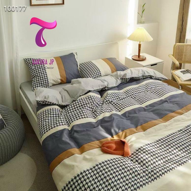 HÀNG MỚI- Chăn Ga Gối Đệm Cotton 100% Nhập Khẩu Kẻ Én Sọc Hàn Quốc - BST Chăn Ga Gối Cotton Lụa