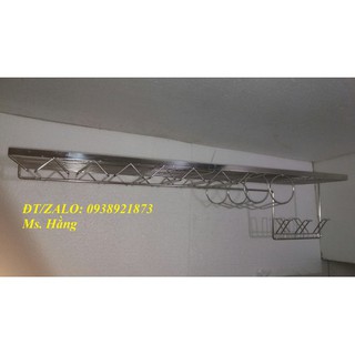 MÁNG TREO LY QUẦY BAR + CHAI QUẦY BAR INOX 304 -