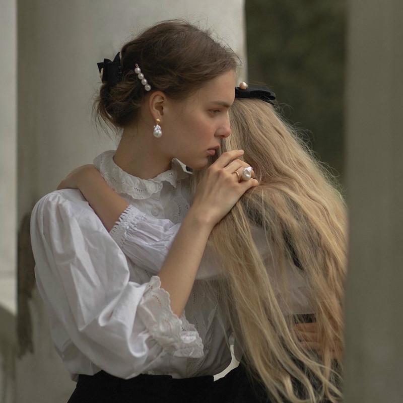 Kẹp Tóc Kim Loại Đính Ngọc Trai Xinh Xắn Dễ Thương Cho Nữ