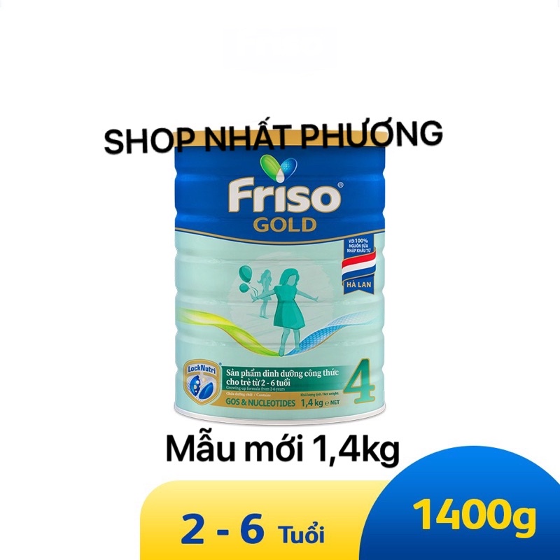 (HCM) Sữa Bột Friso Gold 4 mẫu mới 1400g