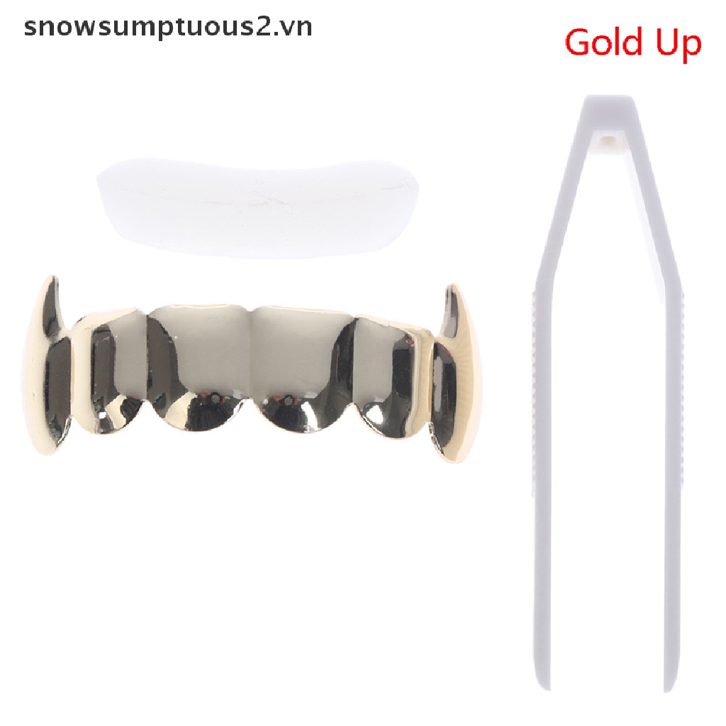 [beauty &amp; Snow] Vỉ Nướng Răng Nướng Bánh Trên Và Dưới Phong Cách Hip Hop Làm Quà Tặng Trang Sức