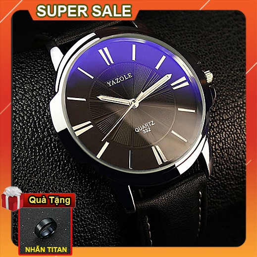 Đồng Hồ Nam Dây Da Yazole - Y01