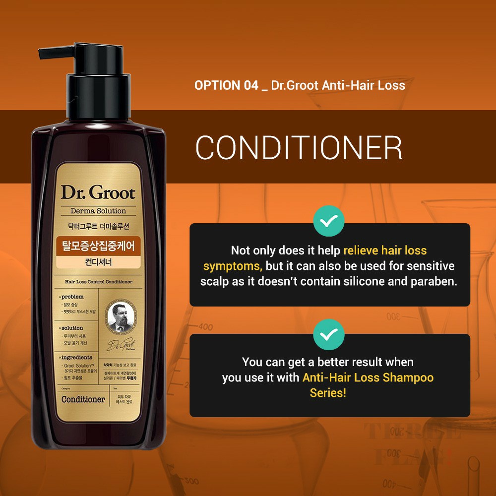 Bộ gội xả giảm dầu giảm rụng tóc DR.GROOT HAIR LOSS CONTROL